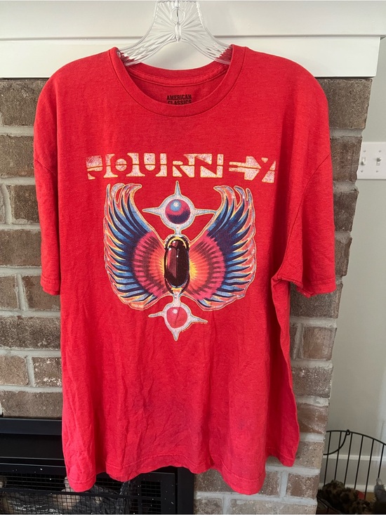 Other - Red Graphic Band Tee with Multicolored Winged Scarab